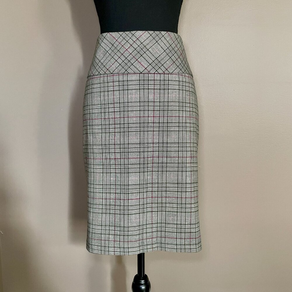 WET SEAL 90s Made in USA Plaid Blazer Pencil Skirt Suit Set L - Picture 5 of 13